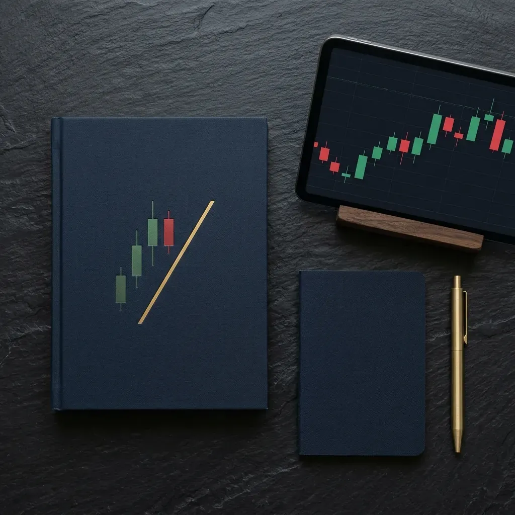 Chart Wis Trading Education Kit physical book, tablet video interface, and study tools